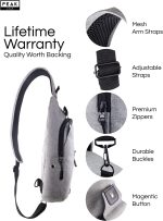 Peak Gear Sling Compact Crossbody Backpack and Day Bag (Black) - Image 2